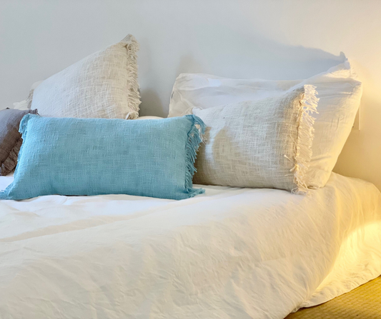 POSITANO - Set of 2 Cushion cover with fringes
