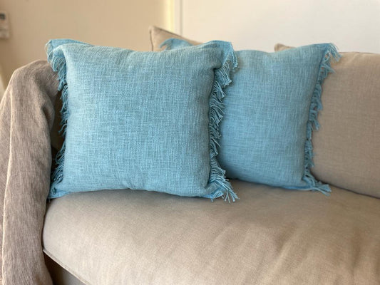 POSITANO - Set of 2 Cushion Covers with fringes